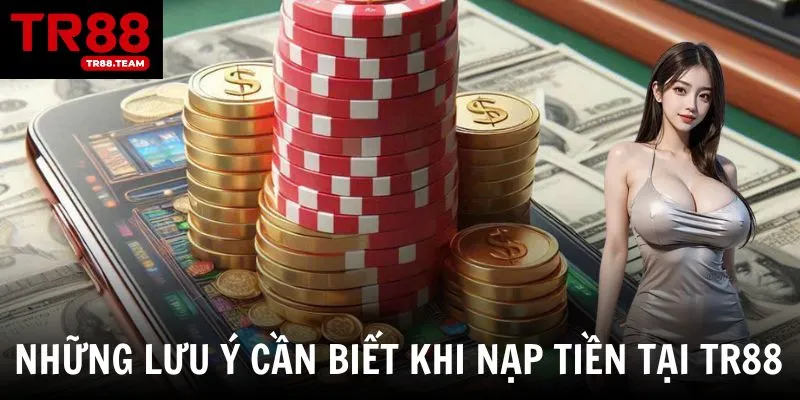 Lưu ý quan trọng khi nạp tiền dành cho người dùng tại TR88