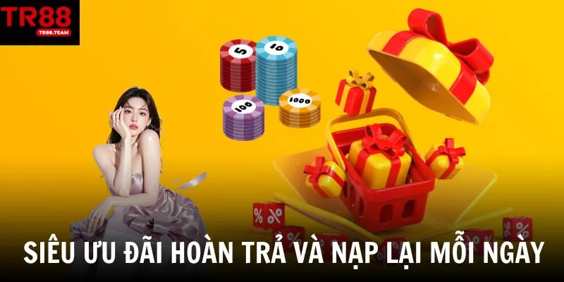 Khuyến mãi TR88 cung cấp gói ưu đãi hoàn trả và nạp lại hấp dẫn